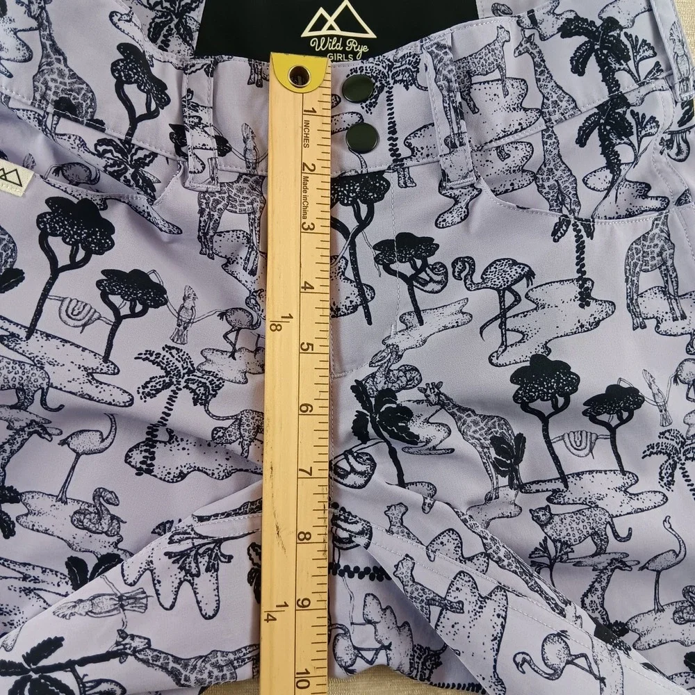 Wild Rye Girls Safari‎ Giraffe Flamingo Print Bike Shorts Size 10